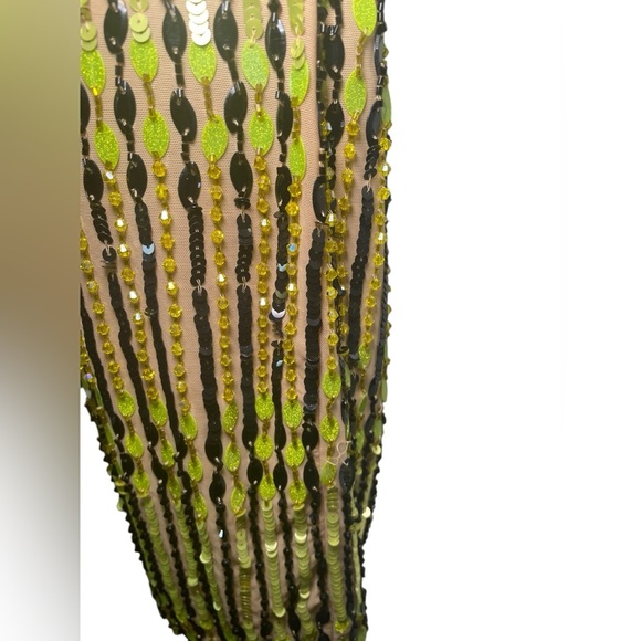 Alice + Olivia Fifi Embellished Tulle Mini Dress Green Black Size 6 NWT $895 - Picture 6 of 8